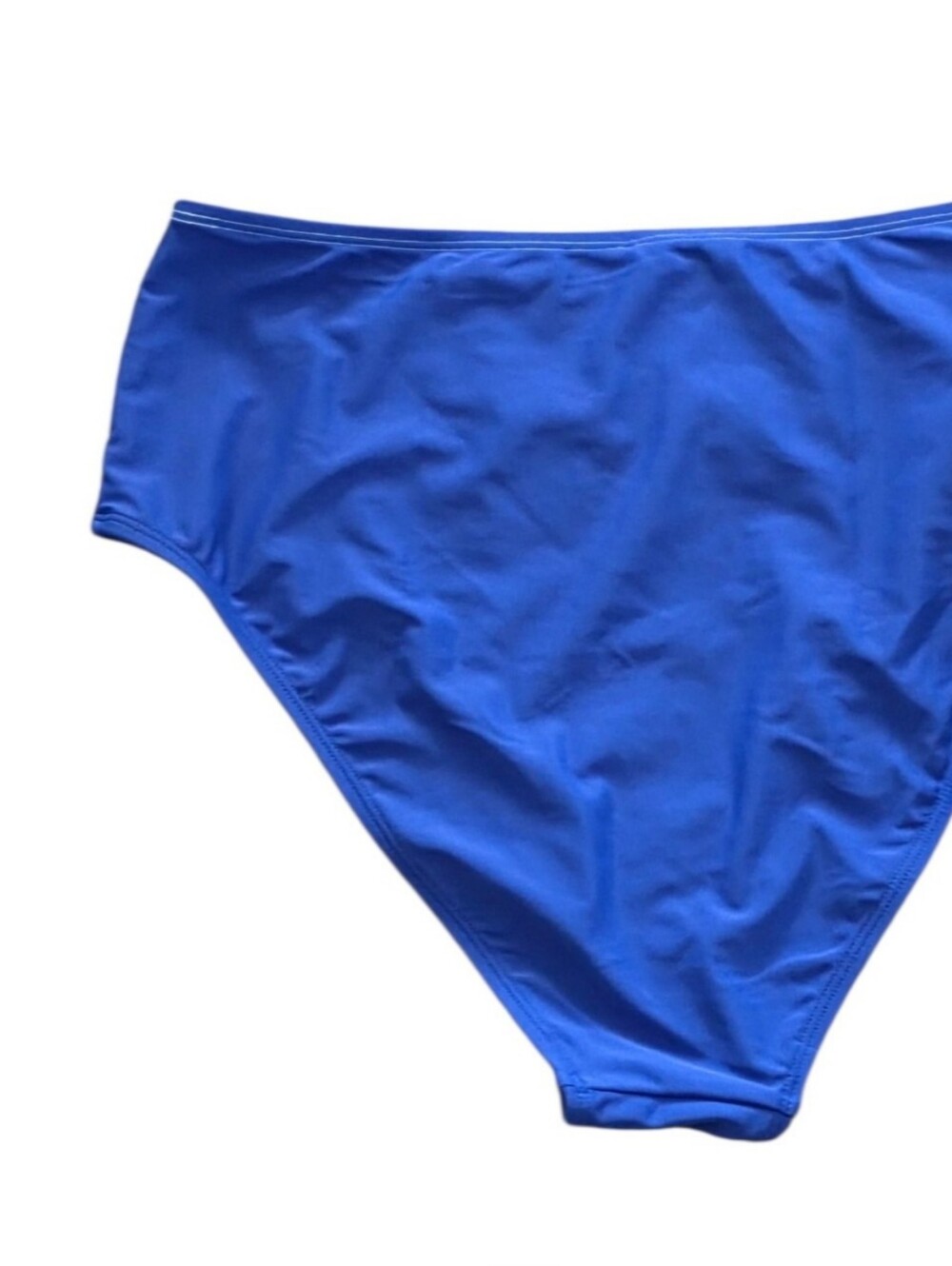 Cupshe V-neck Twist Bra & Spliced High Waist Bikini Set Blue Size L - Picture 7 of 16